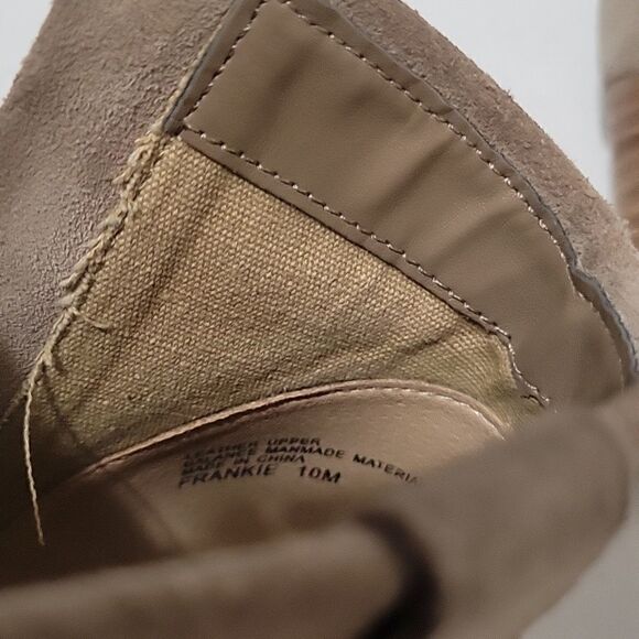 Crown Vintage Frankie Suede Peep Toe Stacked Heel Boots - Picture 7 of 8